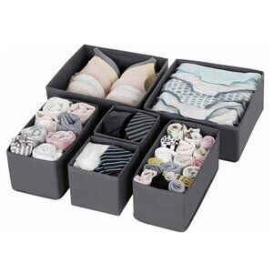 *New* Set of Six Fabric Drawer Organizers